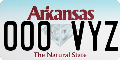 AR license plate 000VYZ