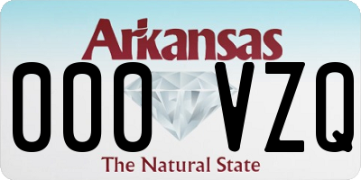 AR license plate 000VZQ