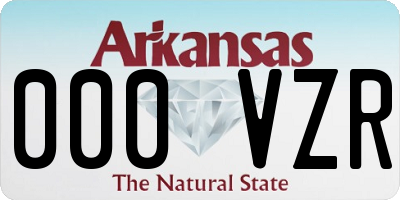 AR license plate 000VZR