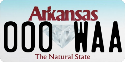AR license plate 000WAA