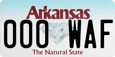 AR license plate 000WAF