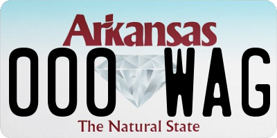 AR license plate 000WAG
