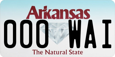 AR license plate 000WAI