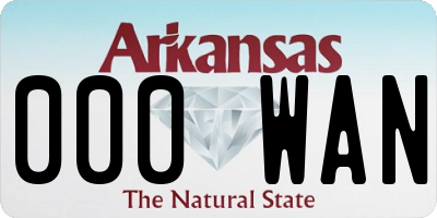AR license plate 000WAN