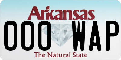 AR license plate 000WAP