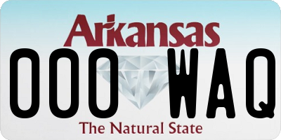 AR license plate 000WAQ