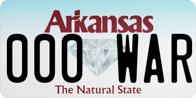 AR license plate 000WAR
