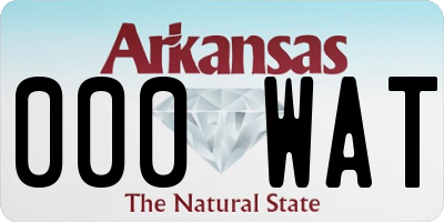 AR license plate 000WAT