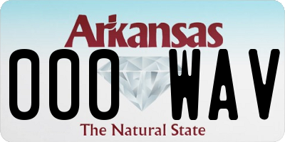 AR license plate 000WAV