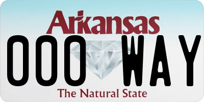 AR license plate 000WAY