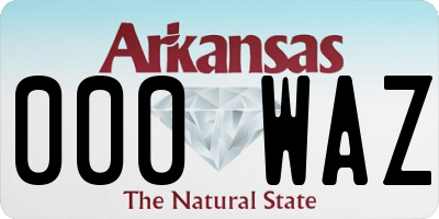 AR license plate 000WAZ