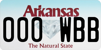 AR license plate 000WBB