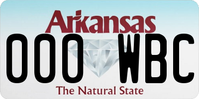 AR license plate 000WBC