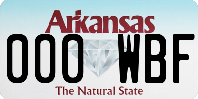 AR license plate 000WBF