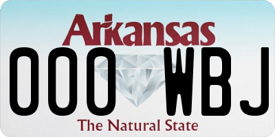 AR license plate 000WBJ