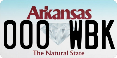 AR license plate 000WBK