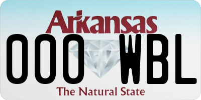 AR license plate 000WBL