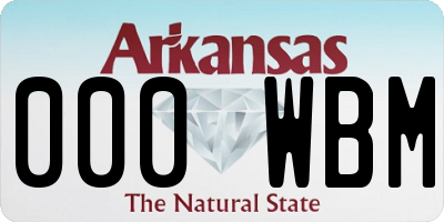 AR license plate 000WBM