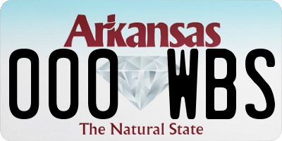 AR license plate 000WBS