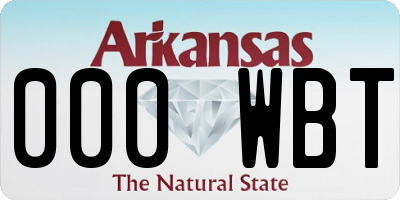 AR license plate 000WBT