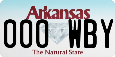 AR license plate 000WBY