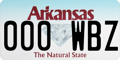 AR license plate 000WBZ
