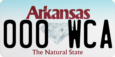 AR license plate 000WCA