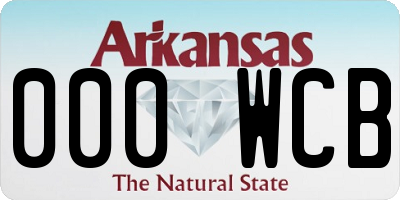 AR license plate 000WCB