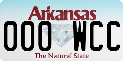 AR license plate 000WCC