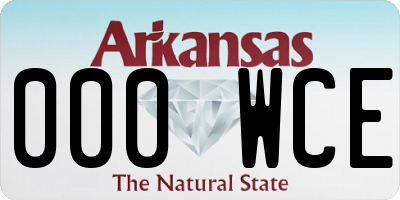 AR license plate 000WCE
