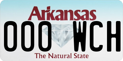 AR license plate 000WCH