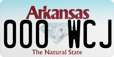 AR license plate 000WCJ