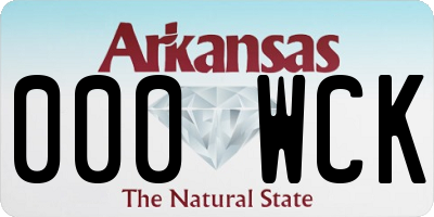 AR license plate 000WCK