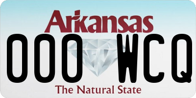 AR license plate 000WCQ