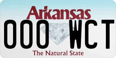 AR license plate 000WCT