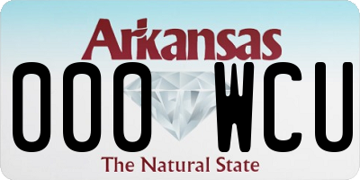 AR license plate 000WCU