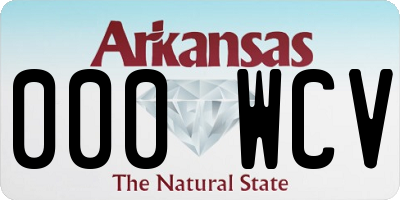 AR license plate 000WCV