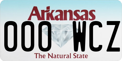 AR license plate 000WCZ