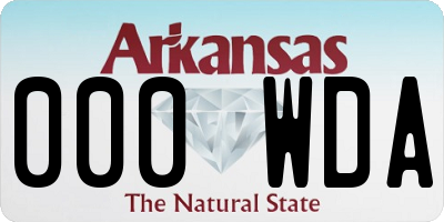 AR license plate 000WDA