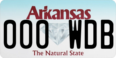 AR license plate 000WDB