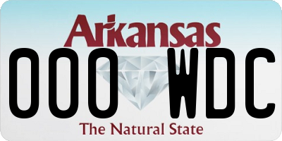 AR license plate 000WDC