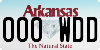 AR license plate 000WDD