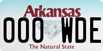 AR license plate 000WDE