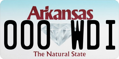 AR license plate 000WDI