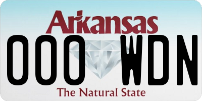 AR license plate 000WDN