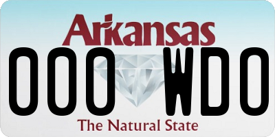 AR license plate 000WDO