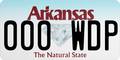 AR license plate 000WDP