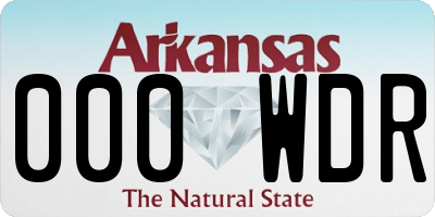 AR license plate 000WDR