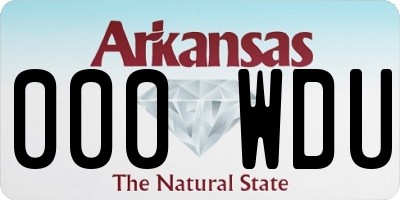 AR license plate 000WDU