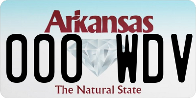 AR license plate 000WDV